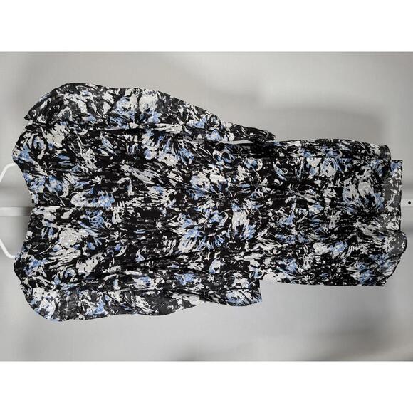 The Kooples Firework Silk Mini Dress Size 1 (US S) Blue Black Floral NWT - Picture 5 of 8